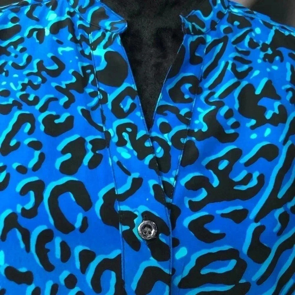 Style & Co. Adjustable long sleeve, button down lightweight blouse, pattern - Picture 2 of 10